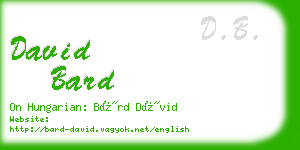 david bard business card